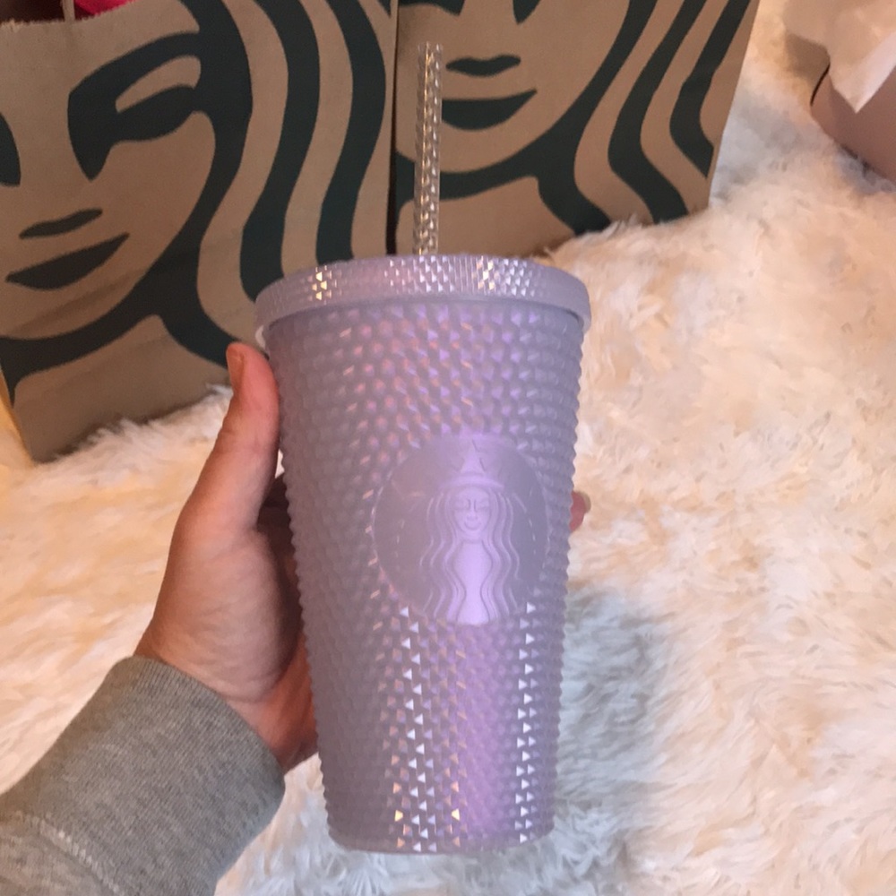 Starbucks grande 16 ounce iced lilac studded Tumblr